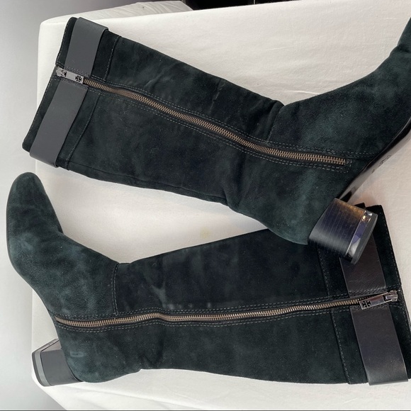 Tory Burch Suede Riding Boots in Black Size 10 - Picture 14 of 16